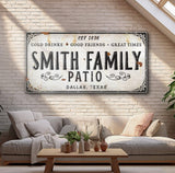 Family Patio Sign - Tailored Canvases - Flyclothing LLC