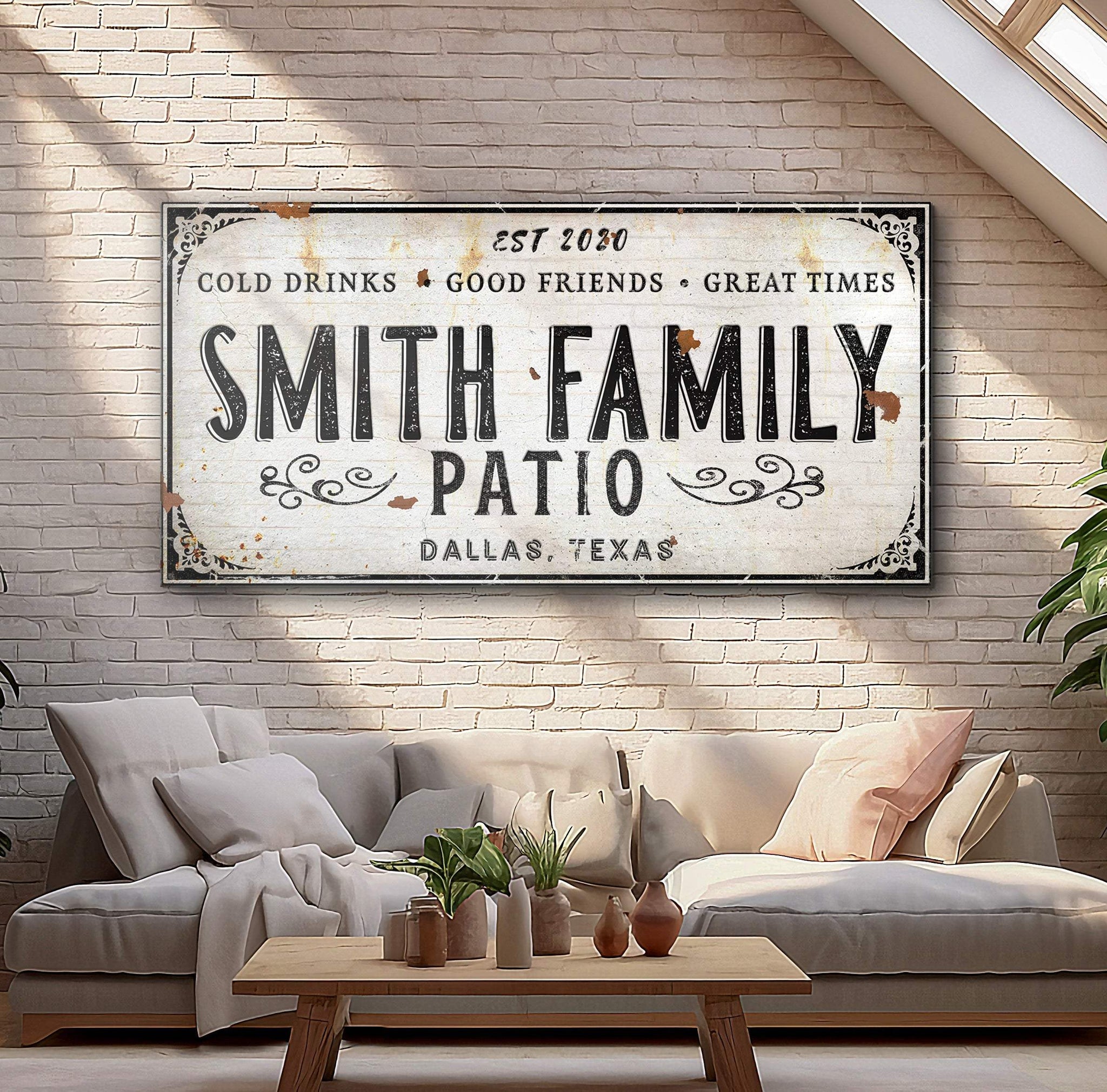 Family Patio Sign - Tailored Canvases - Flyclothing LLC