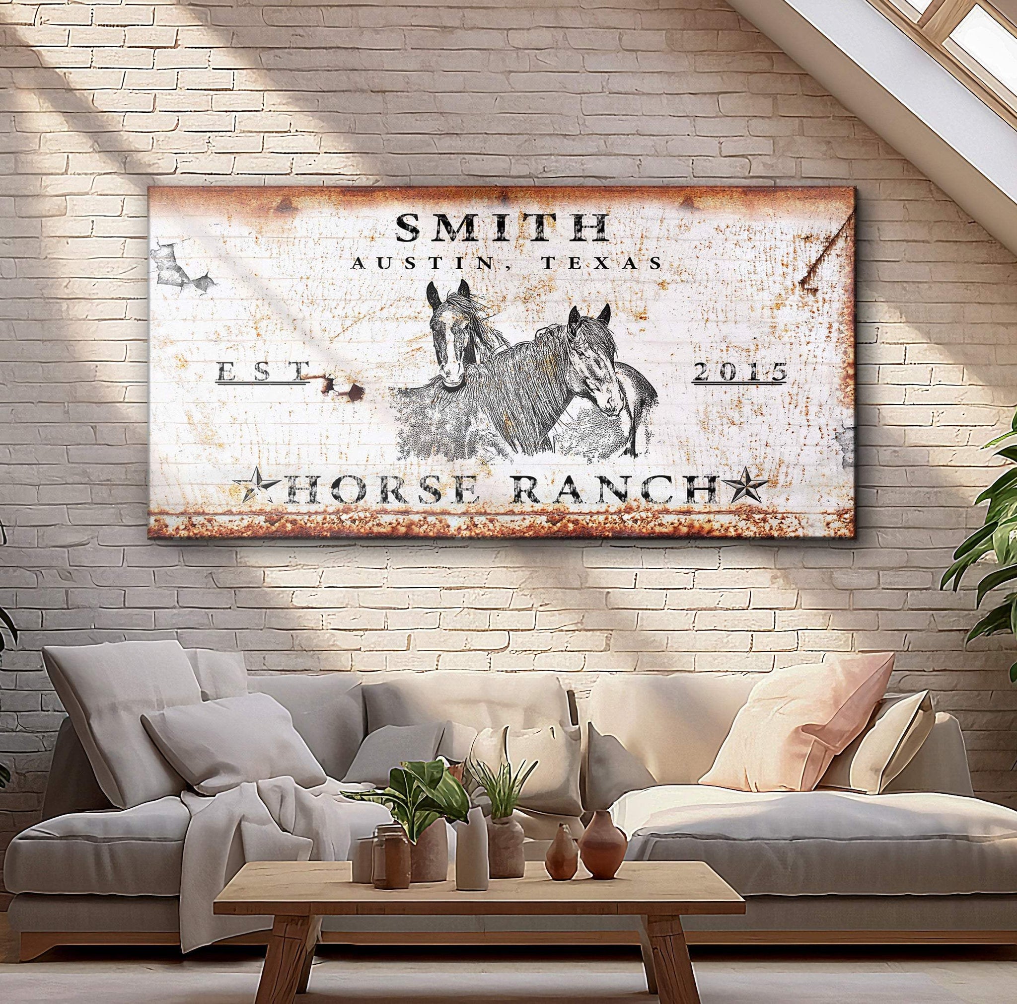 Rustic Horse Ranch Sign III - Tailored Canvases - Flyclothing LLC