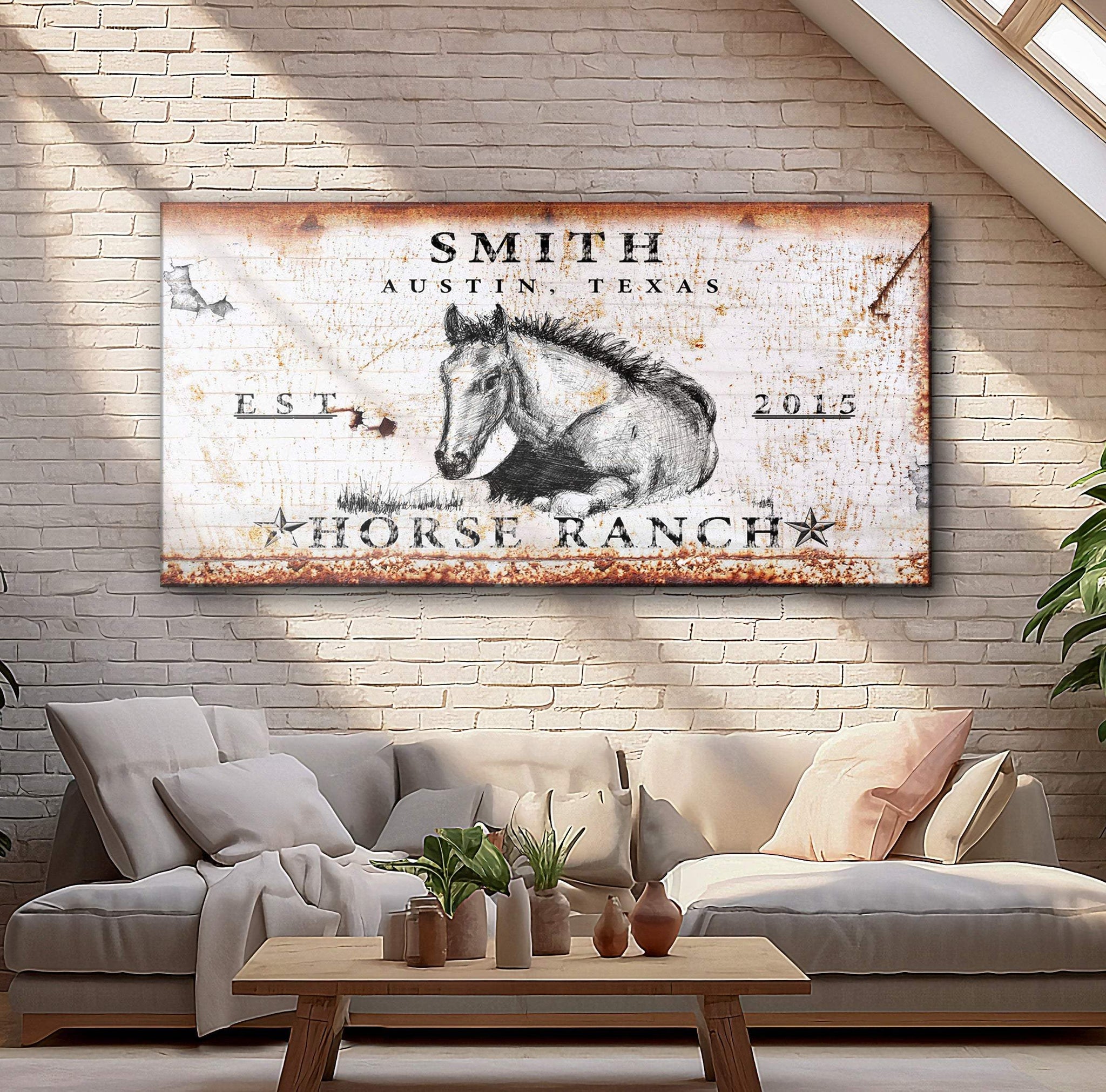 Rustic Horse Ranch Sign IV - Tailored Canvases - Flyclothing LLC