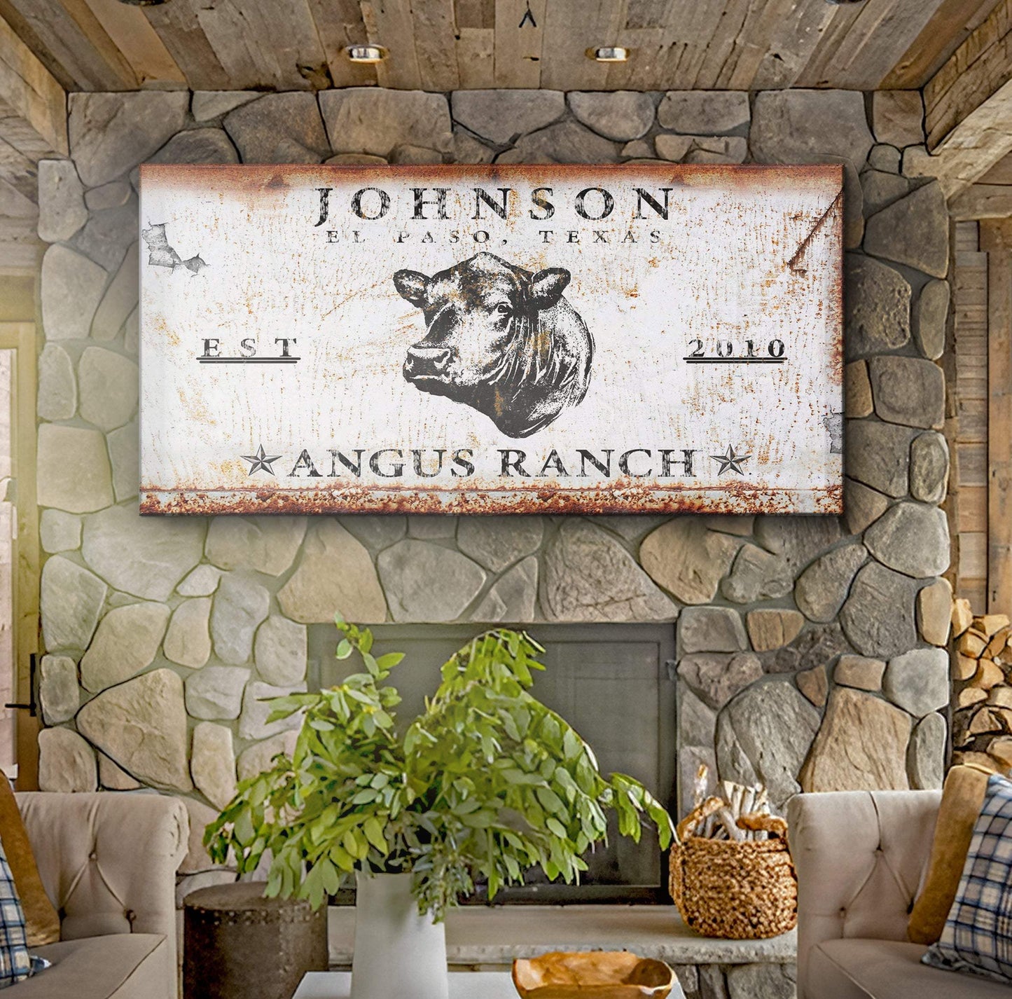 Angus Ranch Sign III - Tailored Canvases - Flyclothing LLC