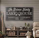 Family Lake House Paddle Sign II - Tailored Canvases - Flyclothing LLC