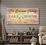 Family Lake House Paddle Sign III - Tailored Canvases - Flyclothing LLC