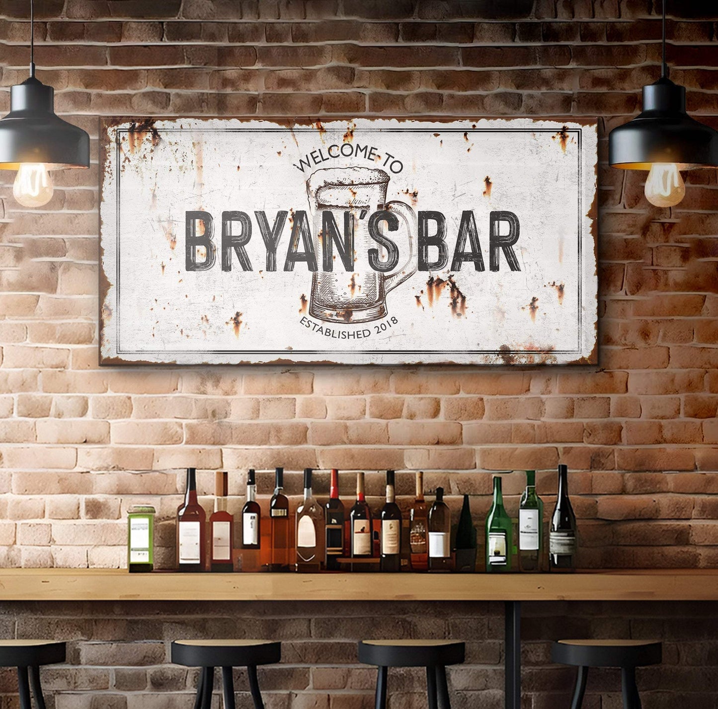Beer Barrel Bar Sign II - Tailored Canvases - Flyclothing LLC