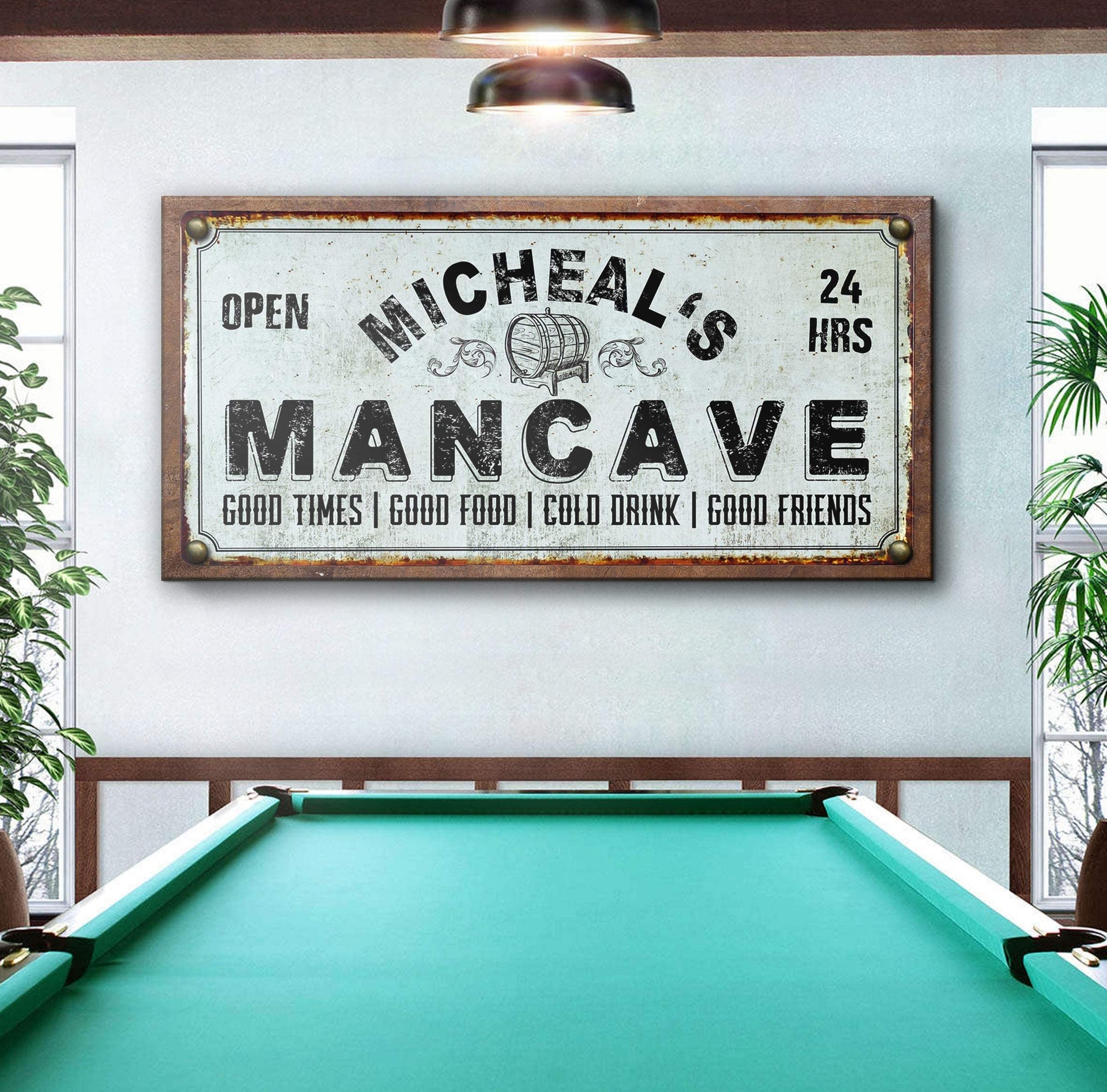 Man Cave Sign - Tailored Canvases - Flyclothing LLC