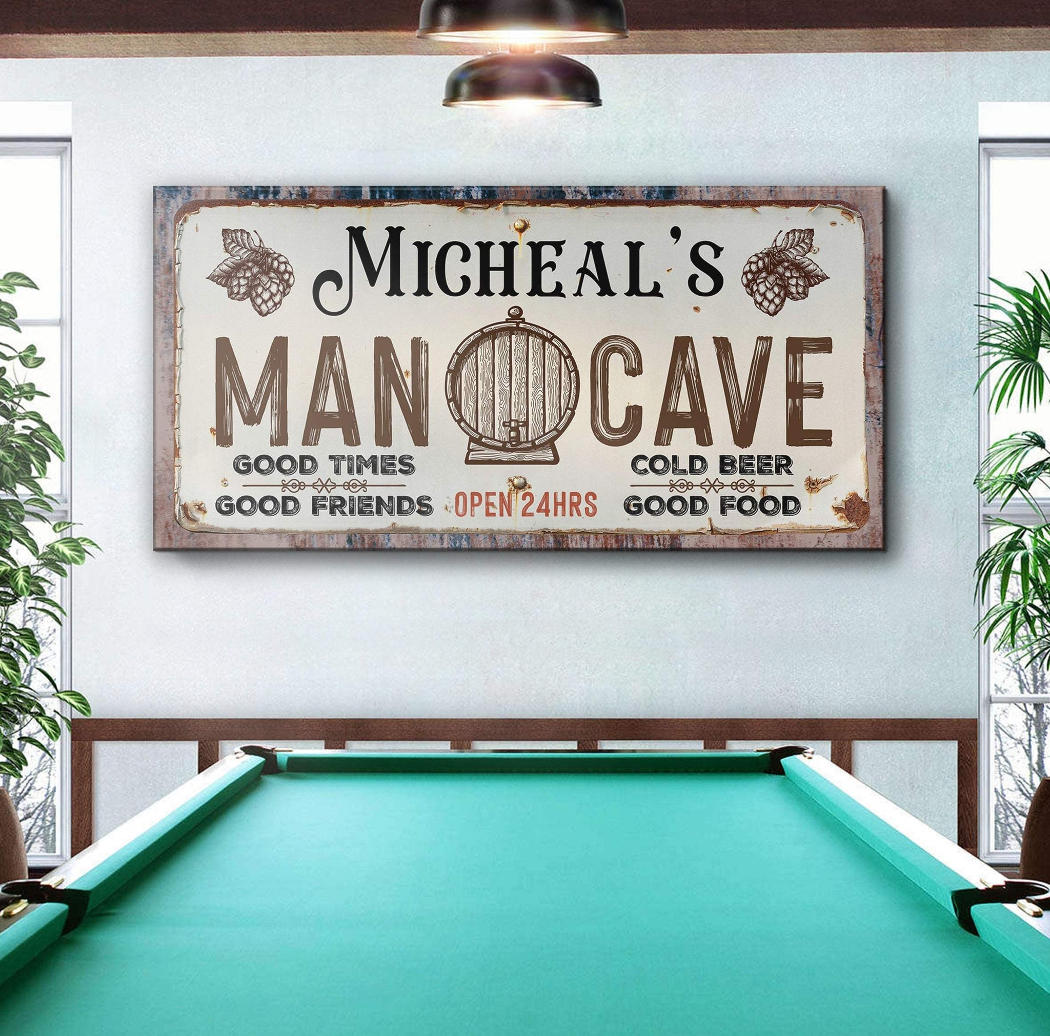 Man Cave Sign III - Tailored Canvases - Flyclothing LLC