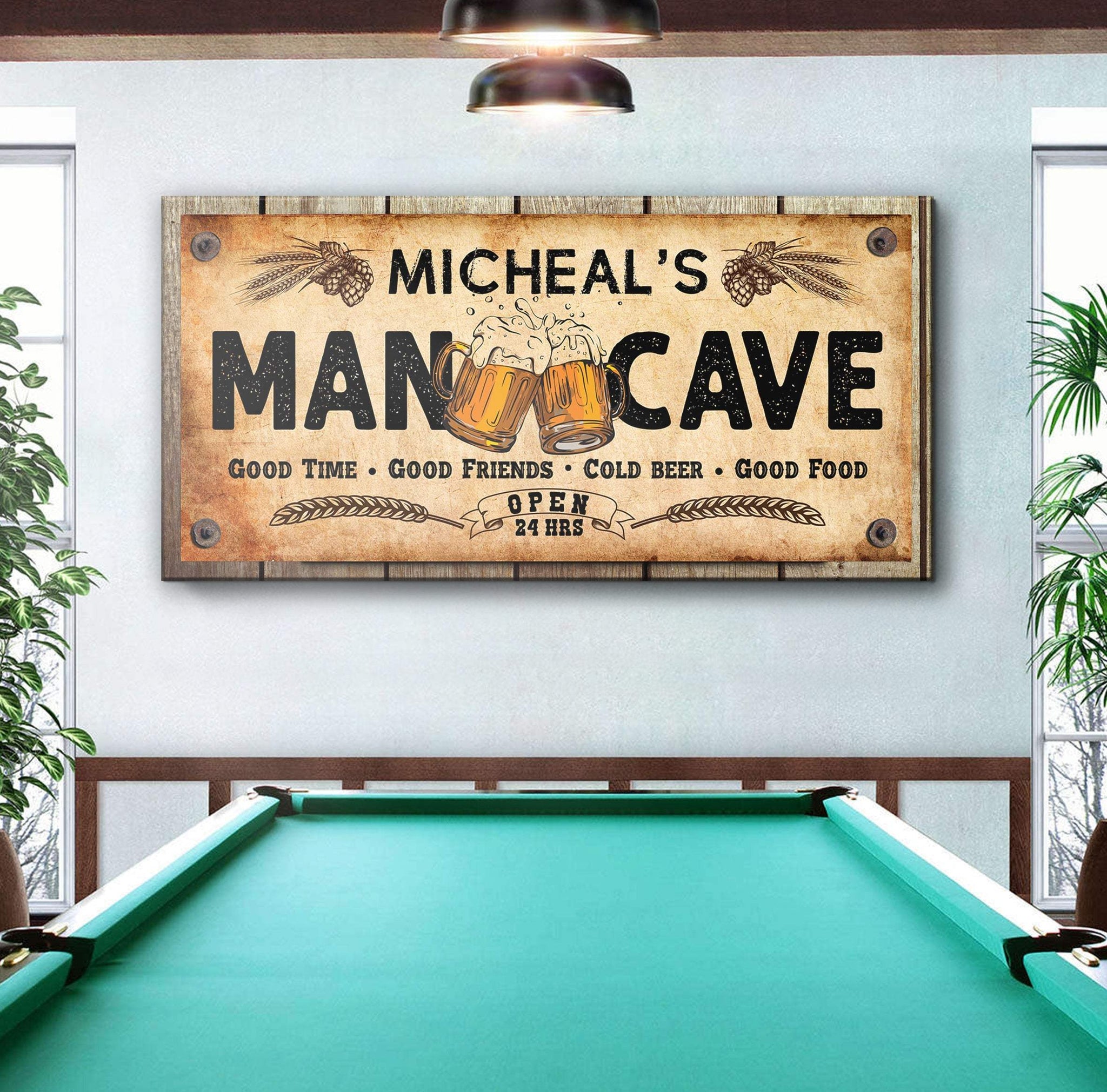Man Cave Sign IV - Tailored Canvases - Flyclothing LLC