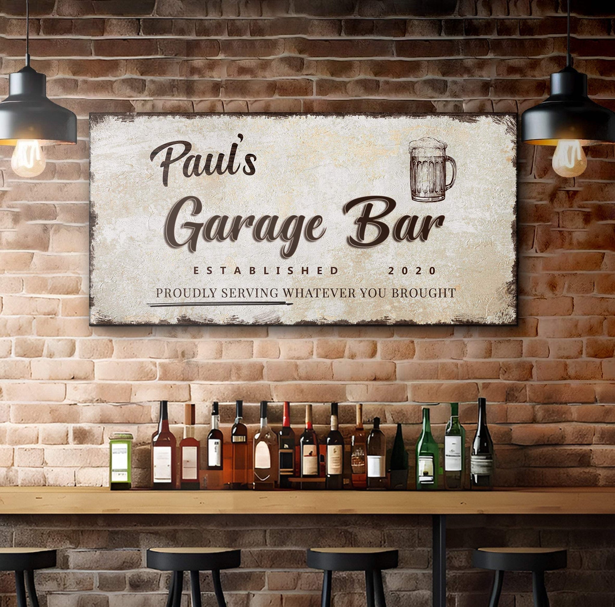 Garage Bar Sign VIII - Tailored Canvases - Flyclothing LLC