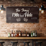 19th Hole Golf Personalized Sign II - Tailored Canvases - Flyclothing LLC