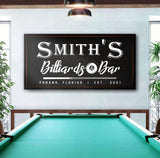 Billiards And Bar Sign II - Tailored Canvases - Flyclothing LLC