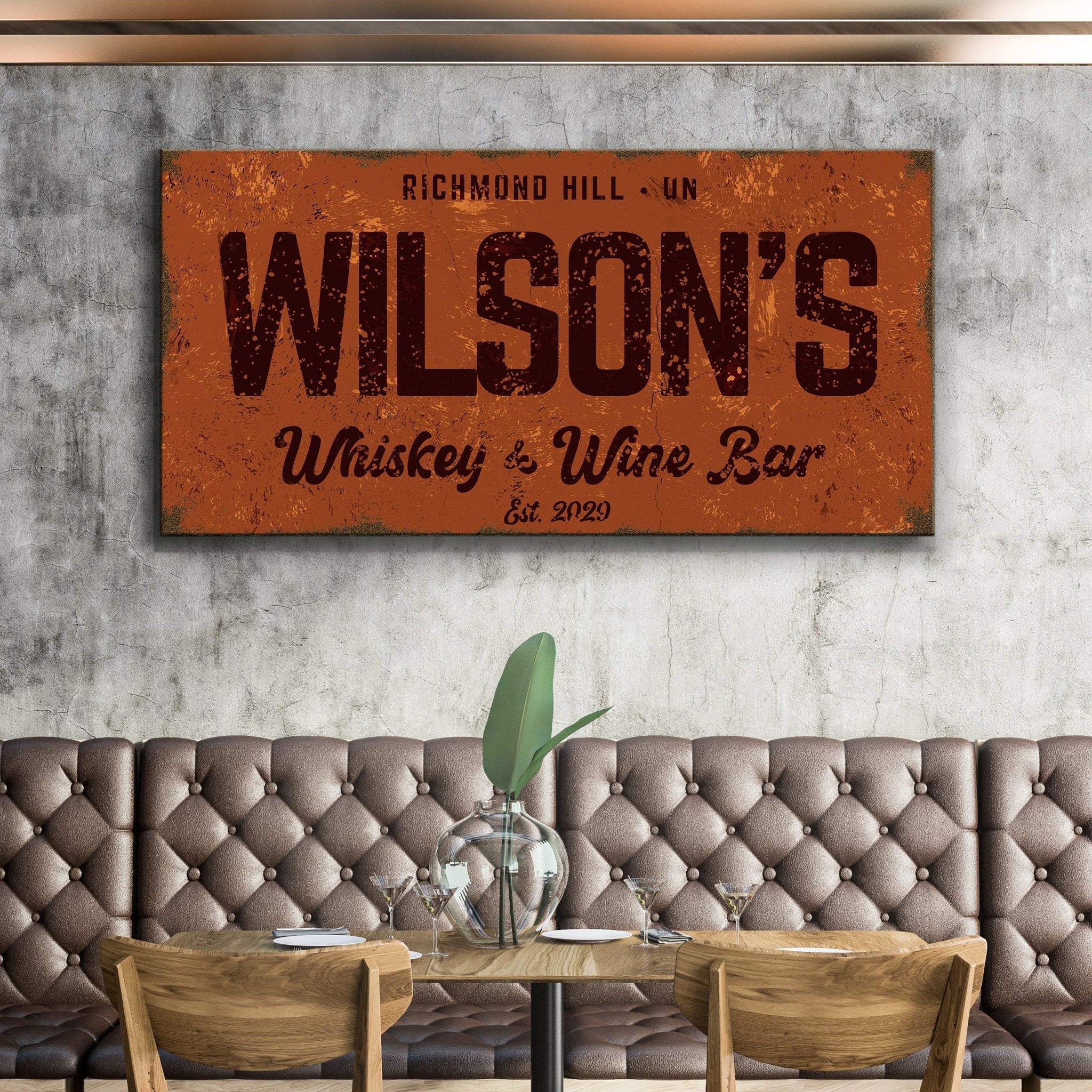 Whiskey And Wine Bar Sign - Tailored Canvases - Flyclothing LLC