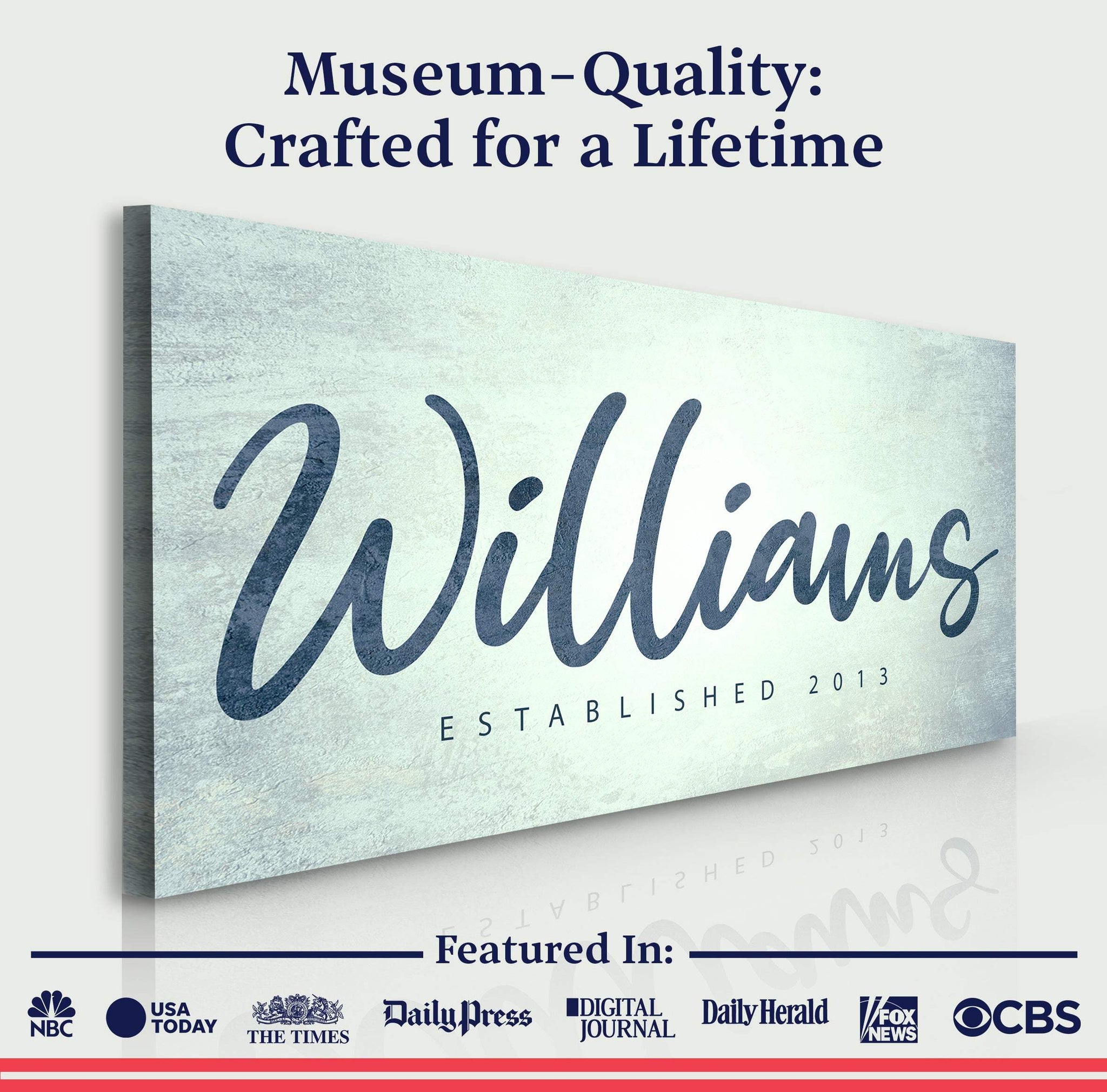 Family Name Sign V - Tailored Canvases - Flyclothing LLC