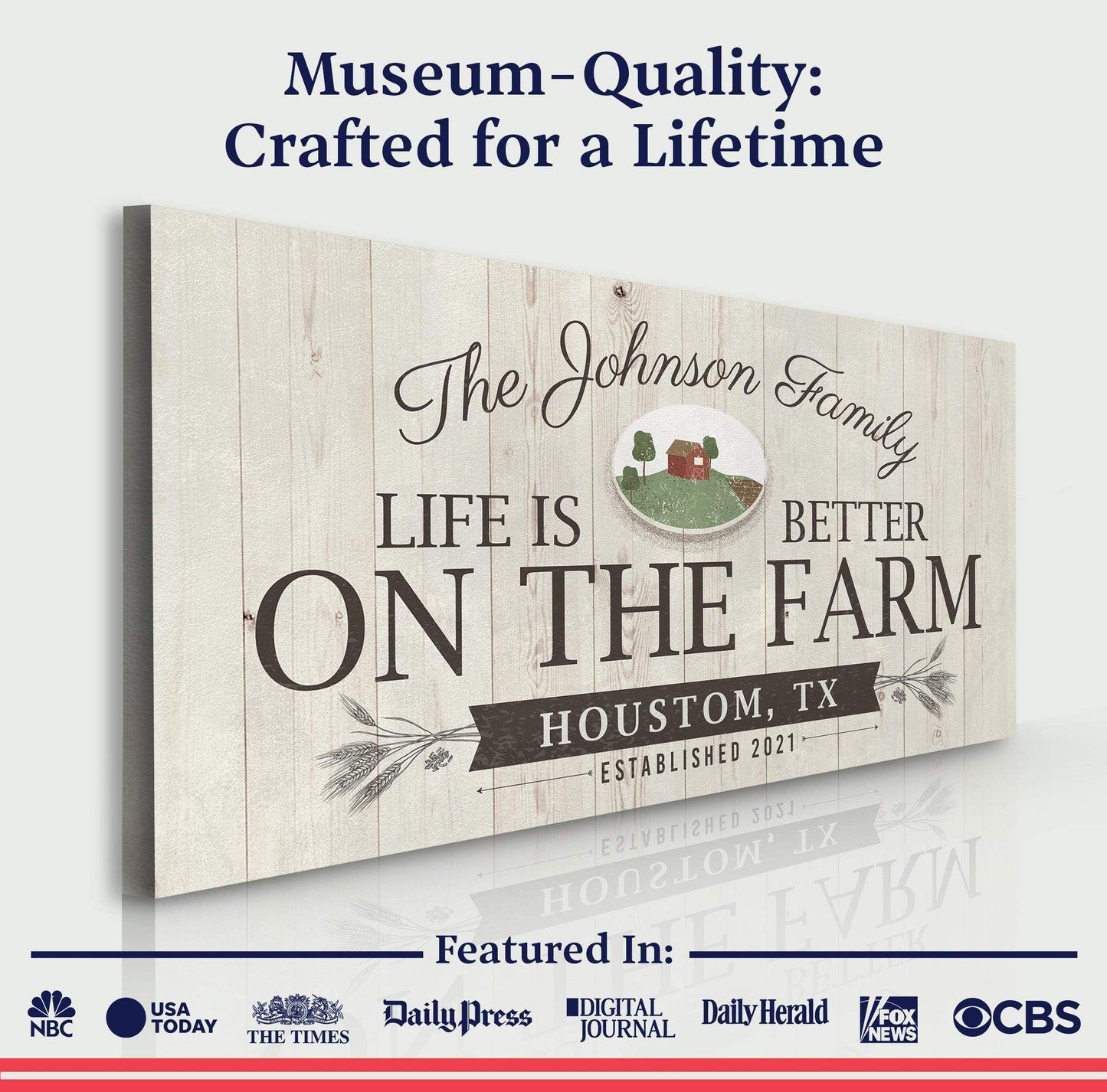 Life Is Better On The Farm Sign - Tailored Canvases - Flyclothing LLC