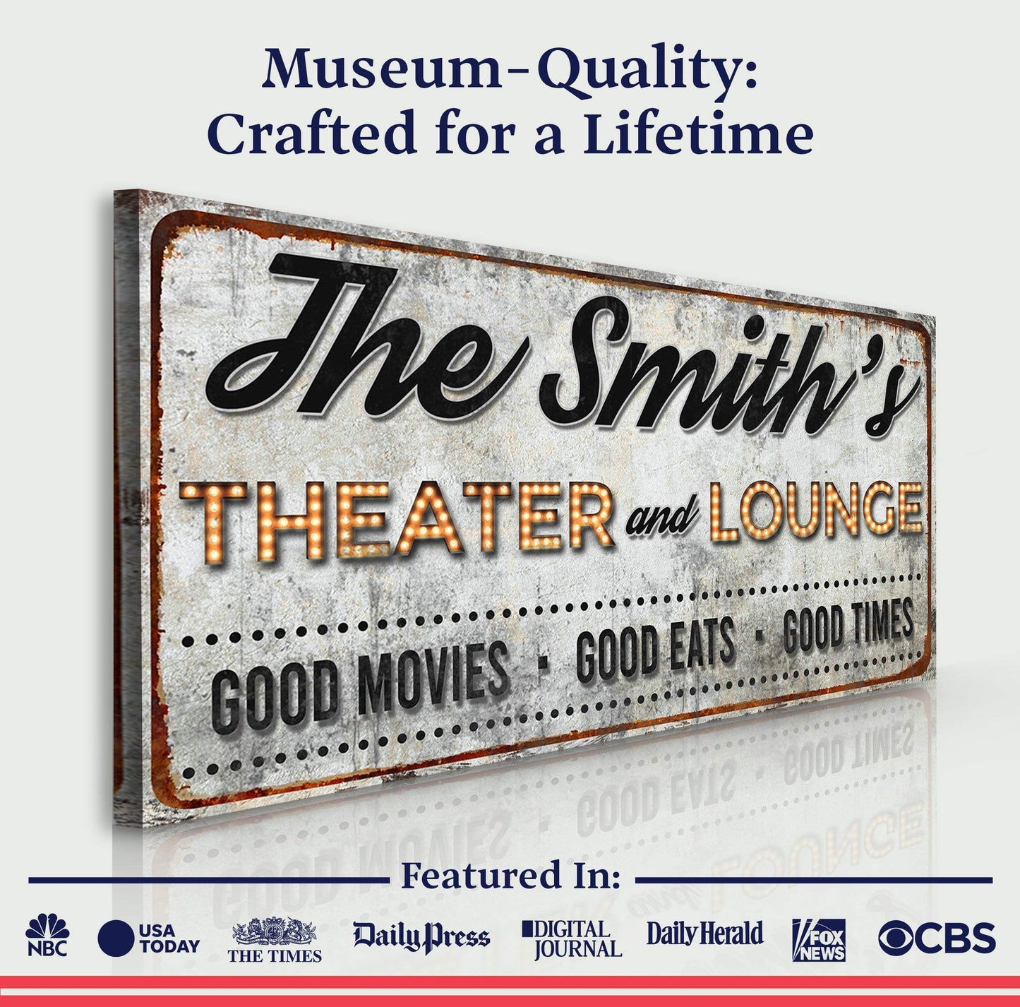 Family Theater and Lounge IV Sign - Tailored Canvases - Flyclothing LLC