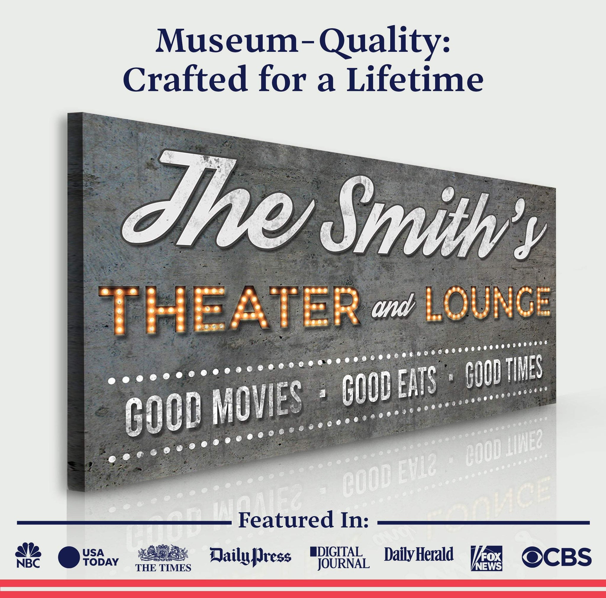 Family Theater and Lounge Sign V - Tailored Canvases - Flyclothing LLC