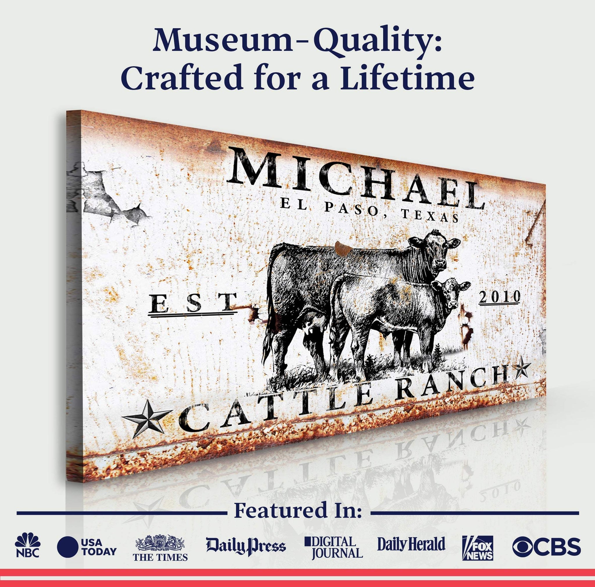 Cattle Ranch Sign II - Tailored Canvases - Flyclothing LLC
