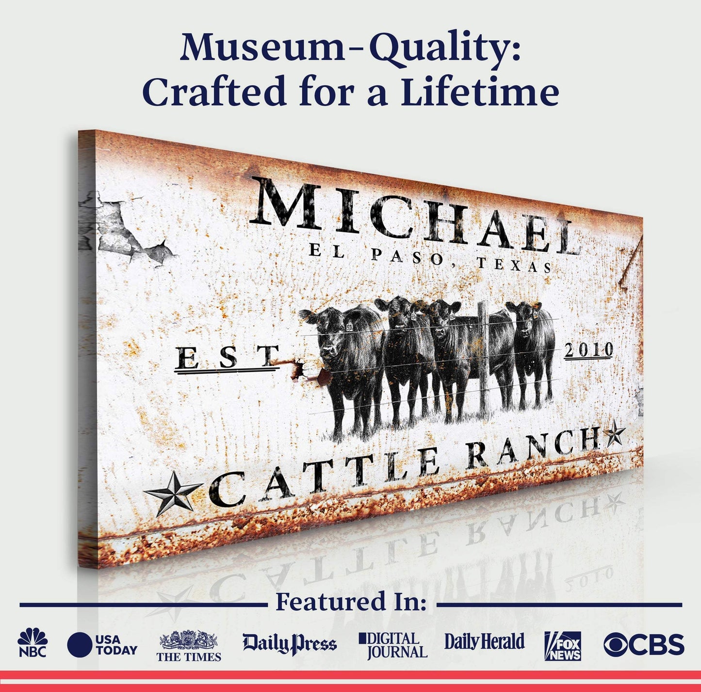 Cattle Ranch Sign IV (Free Shipping) - Tailored Canvases - Flyclothing LLC