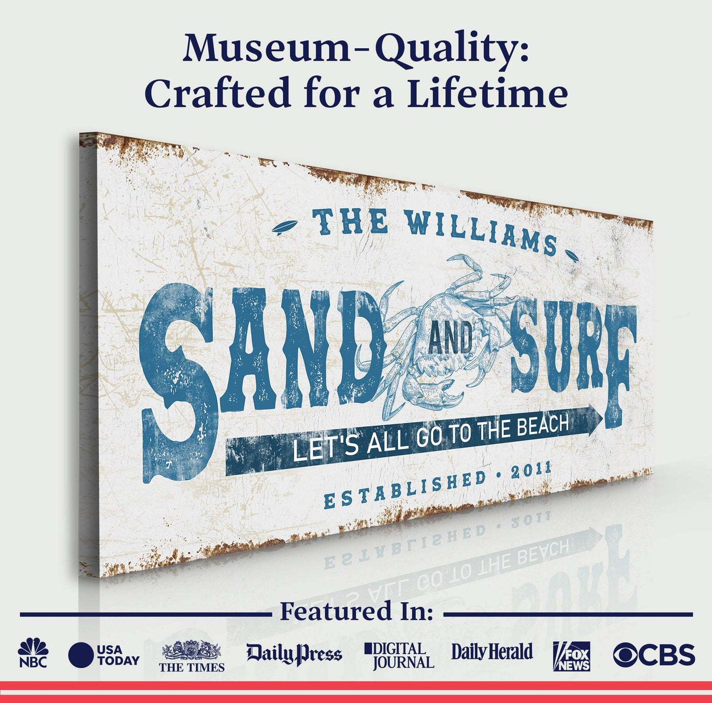 Sand And Surf Sign - Tailored Canvases - Flyclothing LLC