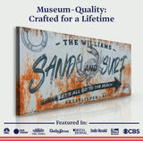 Sand And Surf Sign V - Tailored Canvases - Flyclothing LLC