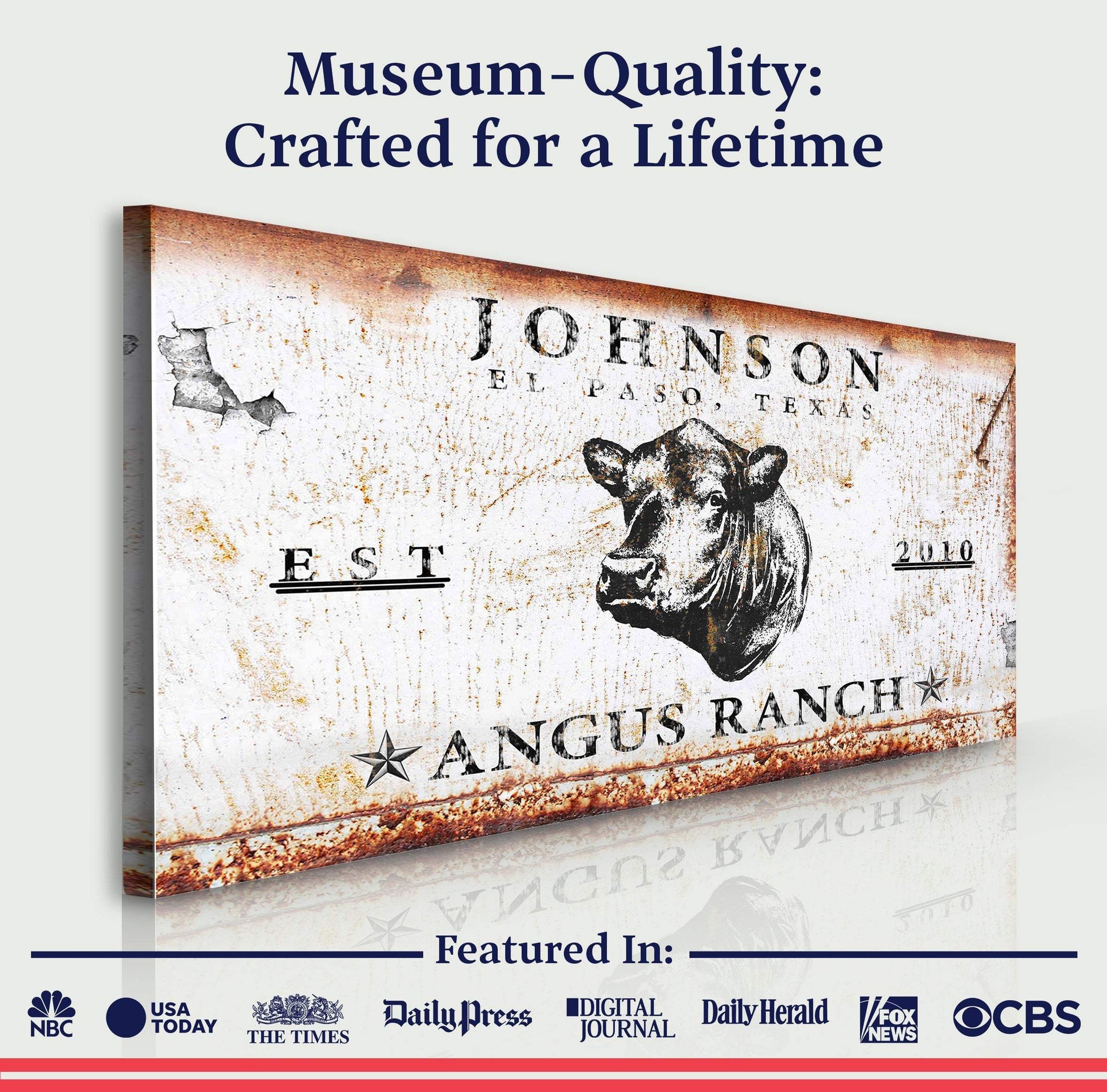 Angus Ranch Sign III - Tailored Canvases - Flyclothing LLC