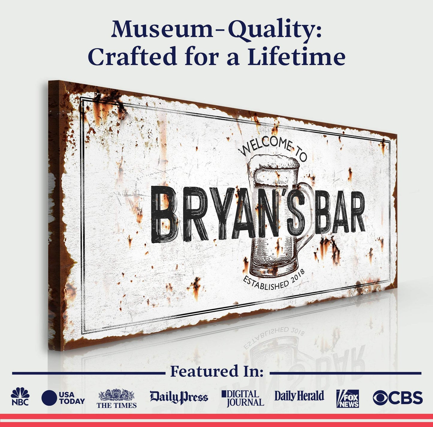 Beer Barrel Bar Sign II - Tailored Canvases - Flyclothing LLC