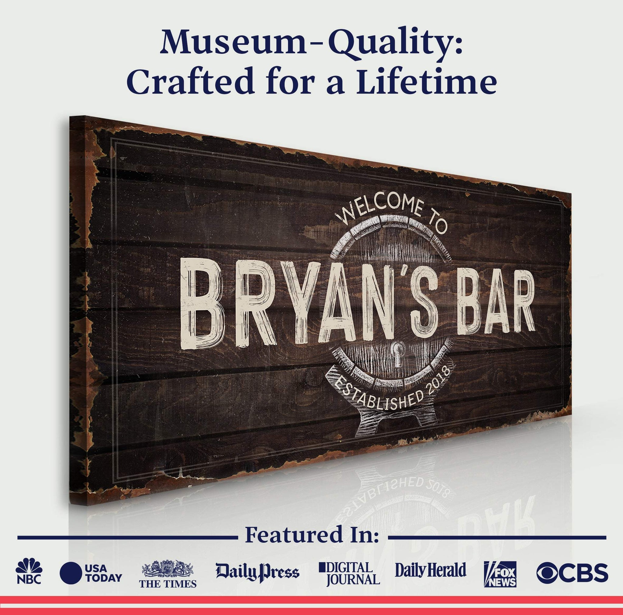 Beer Barrel Bar Sign - Tailored Canvases - Flyclothing LLC