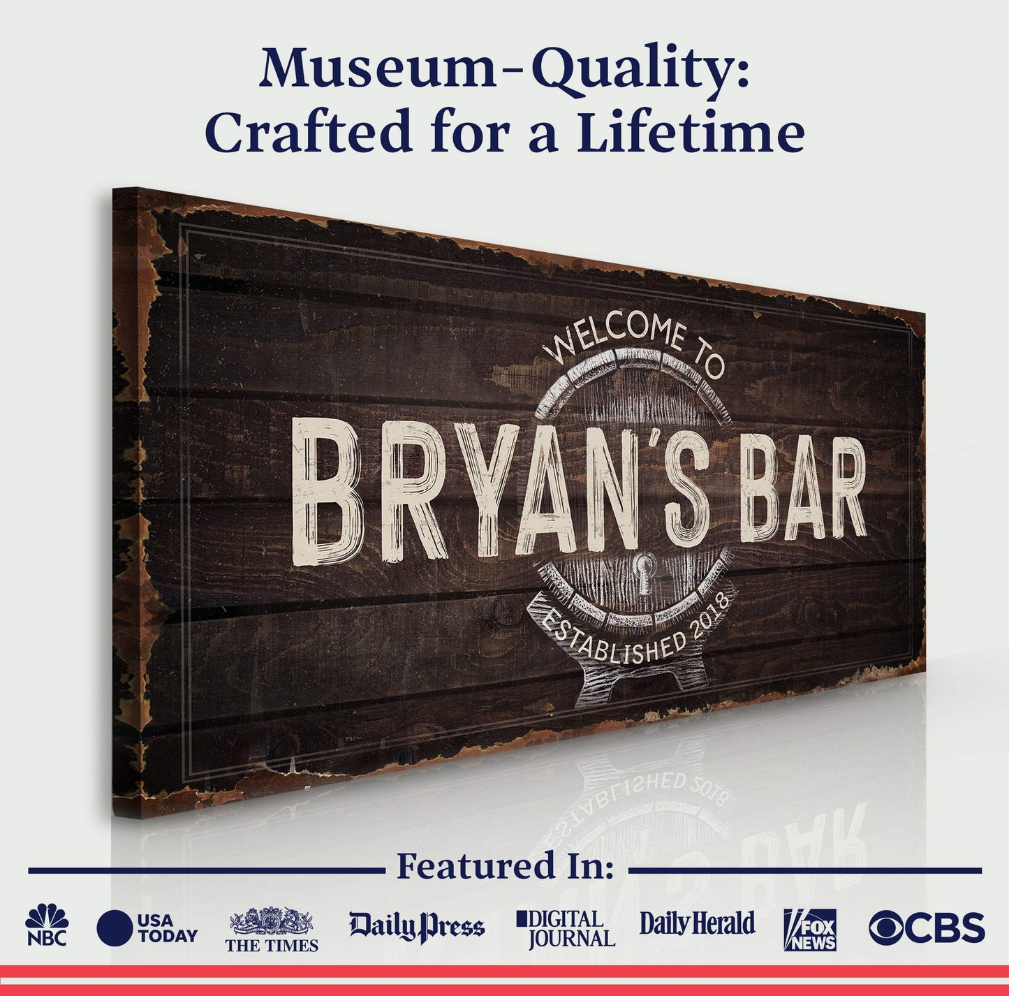 Beer Barrel Bar Sign - Tailored Canvases - Flyclothing LLC