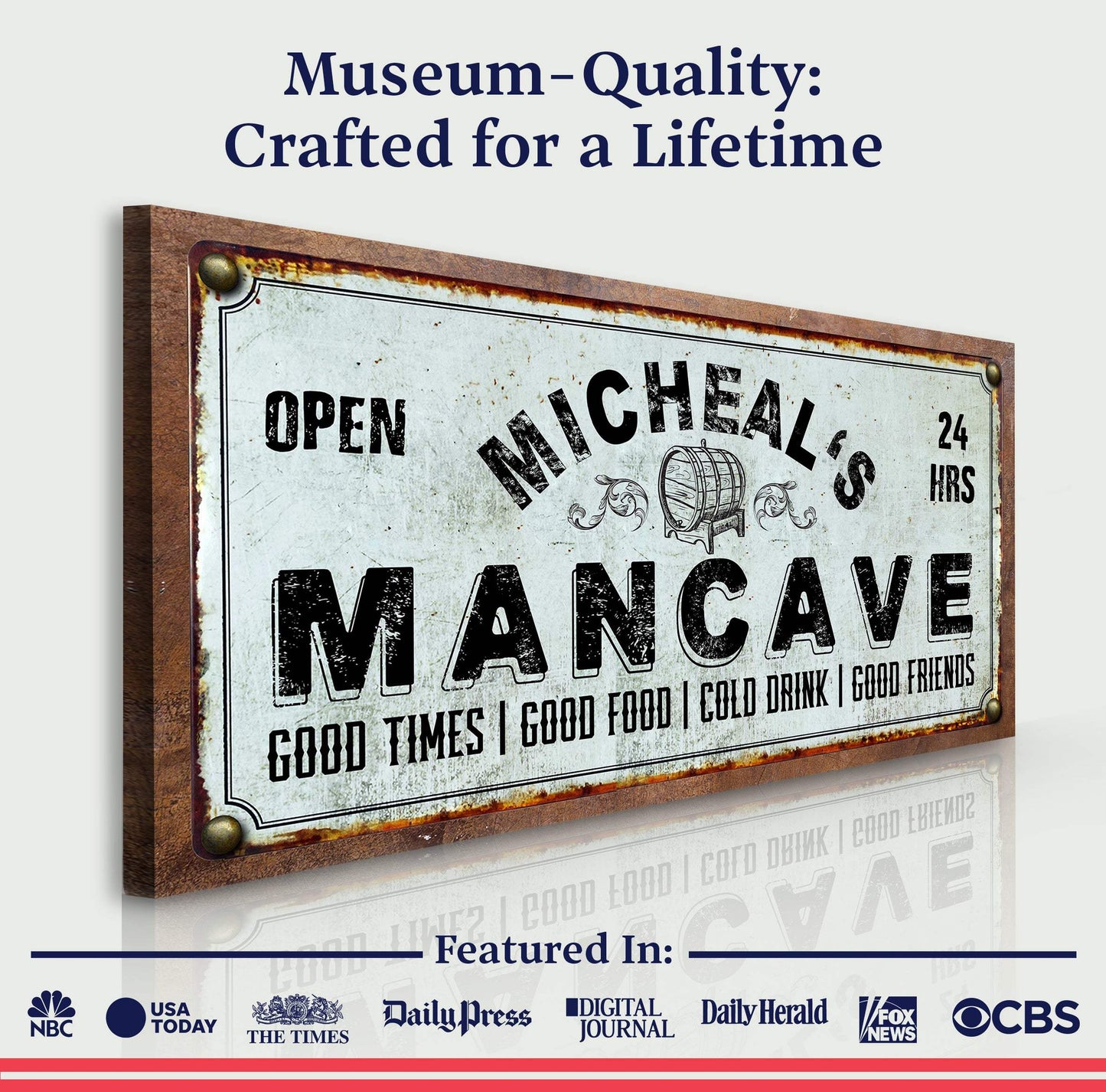 Man Cave Sign - Tailored Canvases - Flyclothing LLC