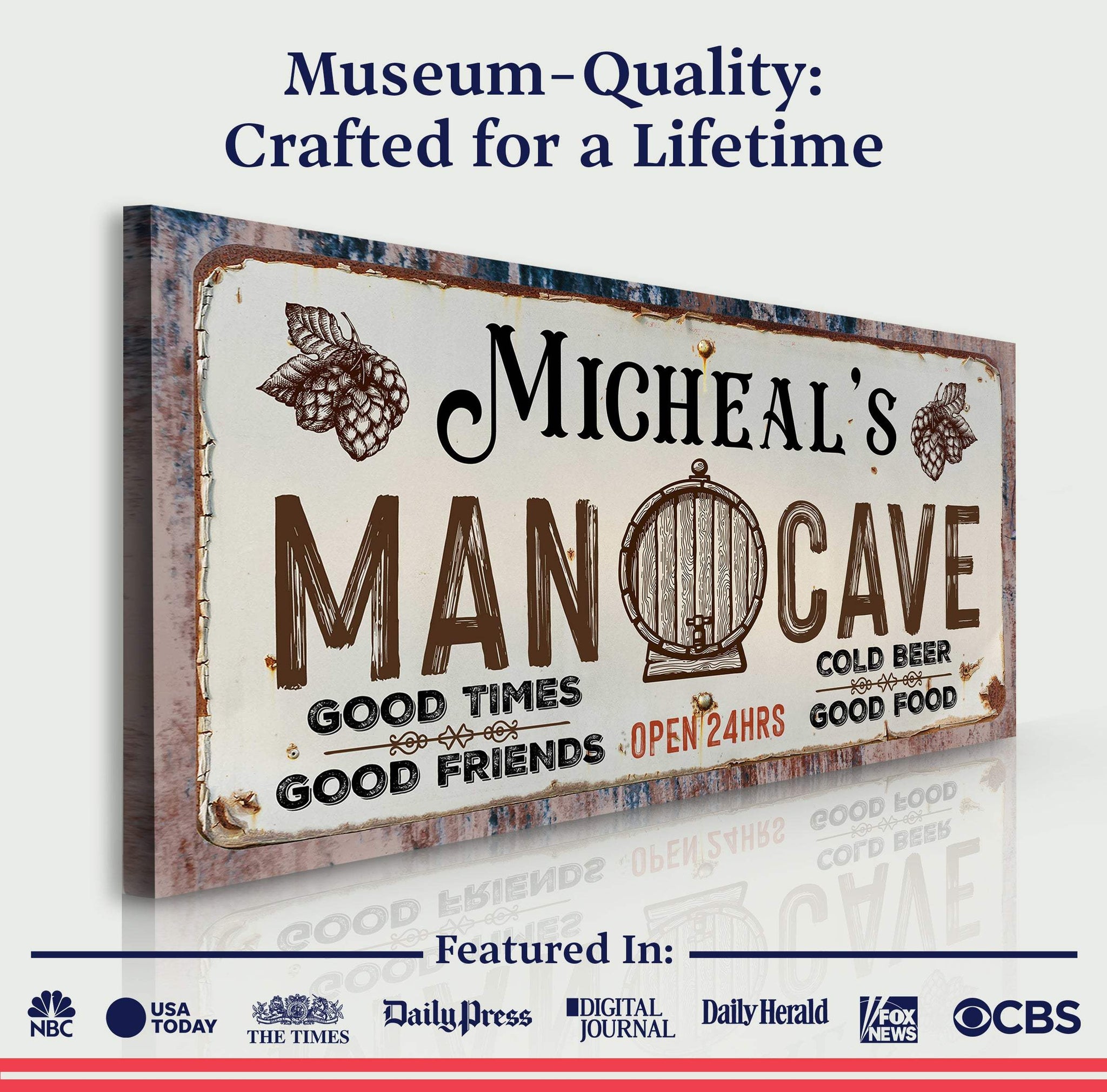 Man Cave Sign III - Tailored Canvases - Flyclothing LLC