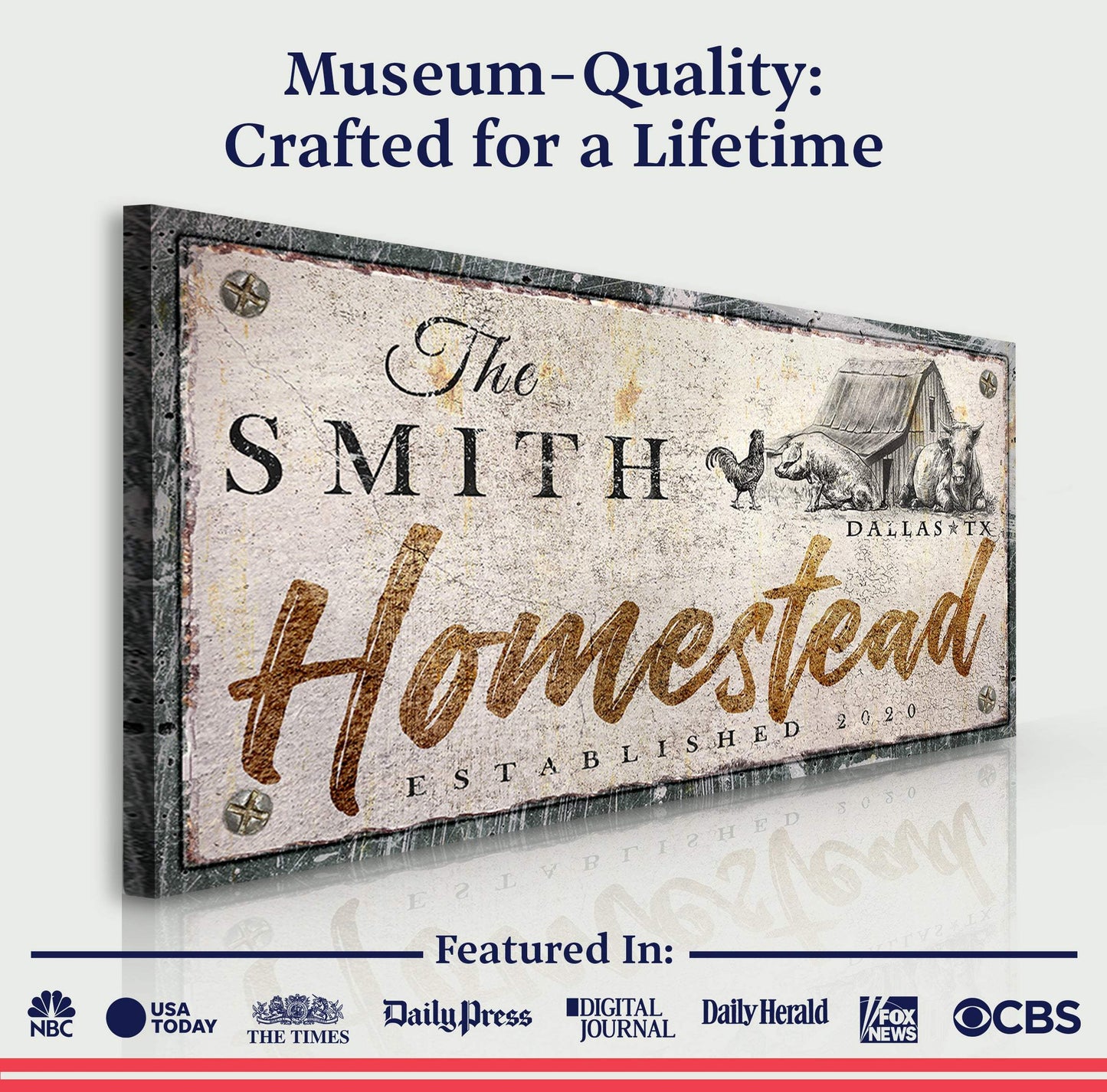 Homestead Sign IV - Tailored Canvases - Flyclothing LLC