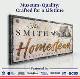 Homestead Sign IV - Tailored Canvases - Flyclothing LLC