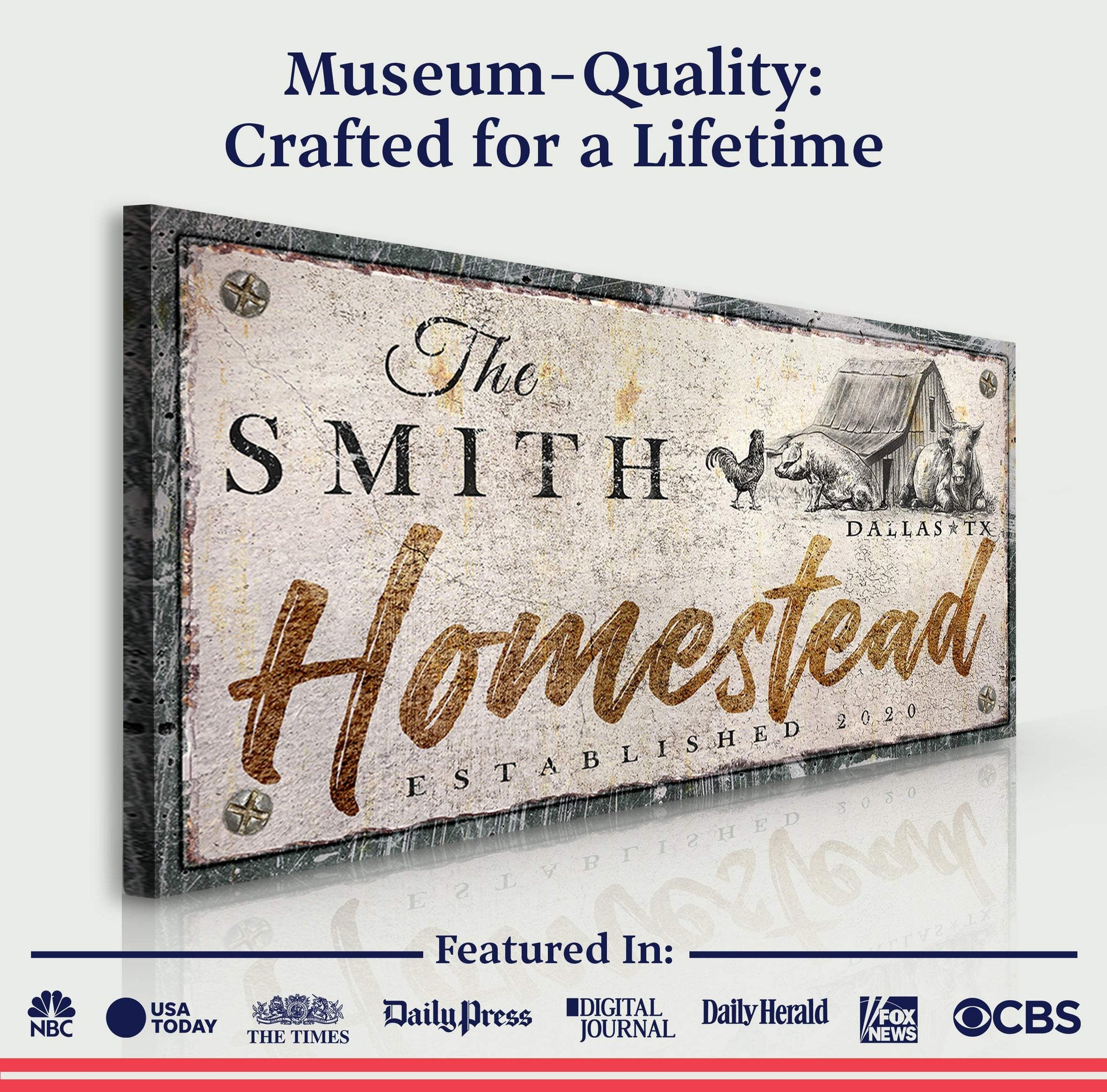 Homestead Sign IV - Tailored Canvases - Flyclothing LLC