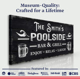 Personalized Poolside Bar And Grill Sign III - Tailored Canvases - Flyclothing LLC