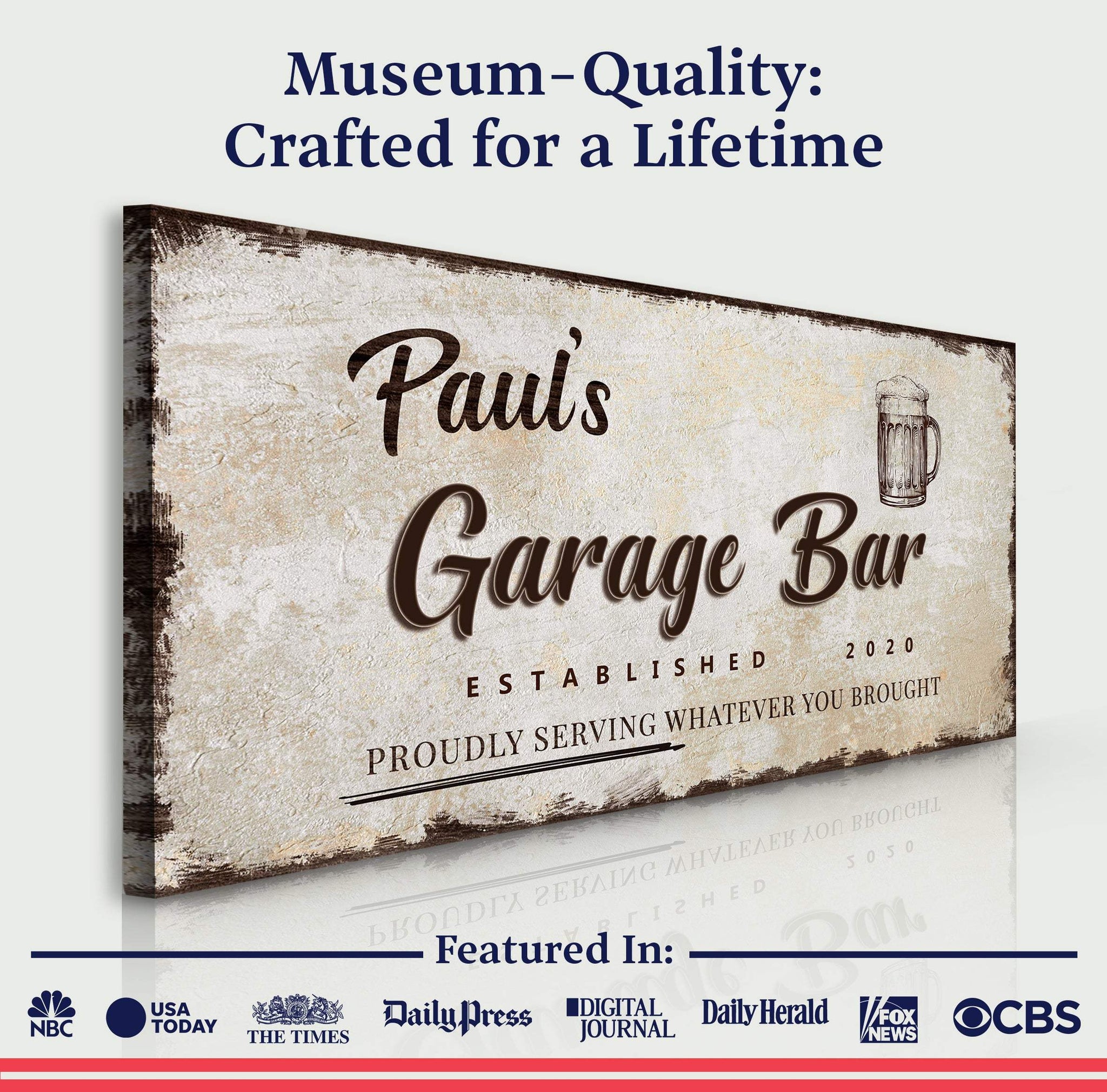 Garage Bar Sign VIII - Tailored Canvases - Flyclothing LLC