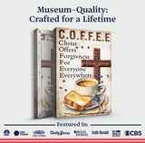 Christ And Coffee Faith Sign IV - Tailored Canvases - Flyclothing LLC