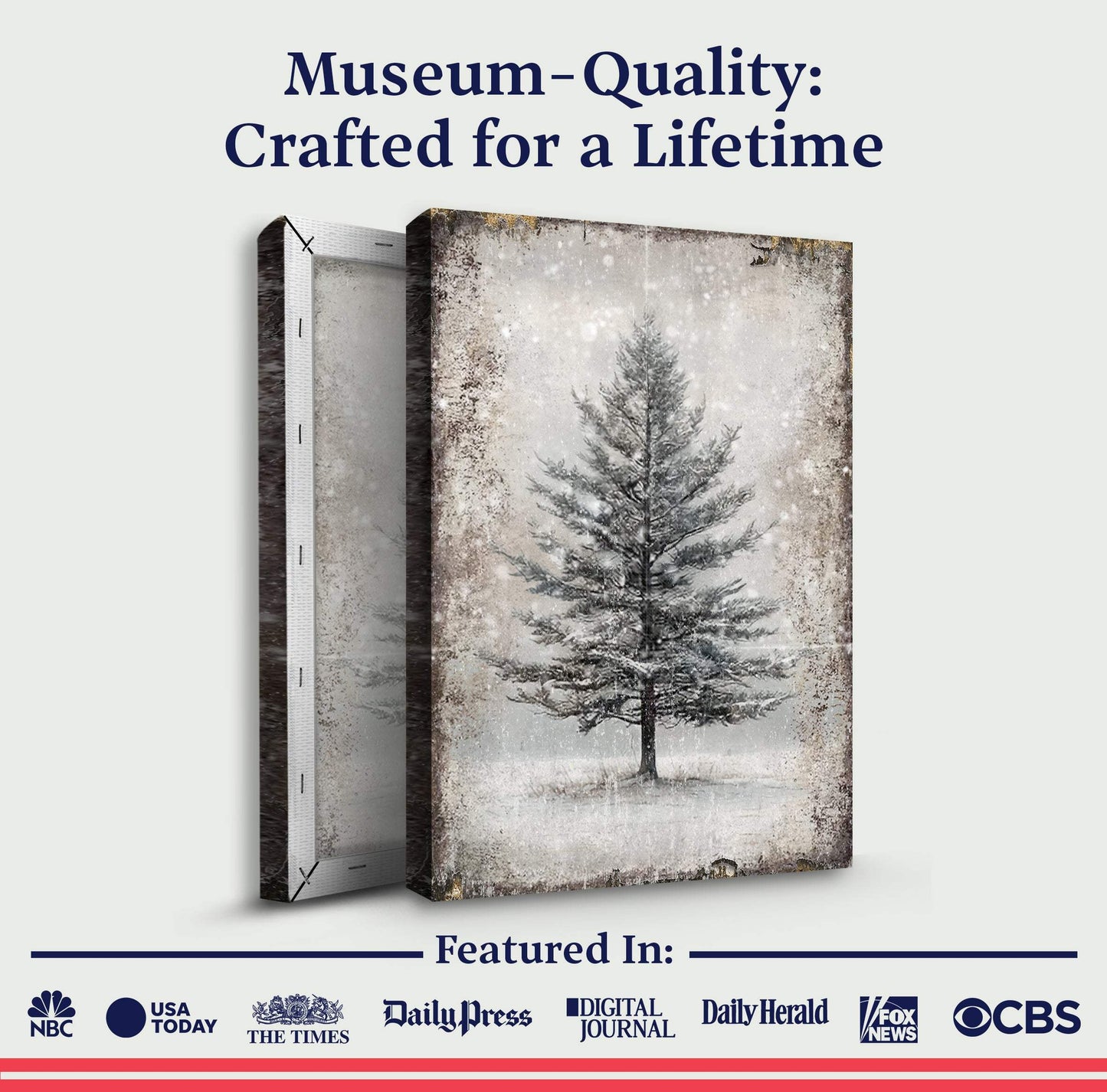 Vintage Christmas Tree Wall Art X - Tailored Canvases - Flyclothing LLC