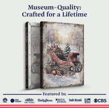 Vintage Christmas Sleigh Sled Wall Art - Tailored Canvases - Flyclothing LLC