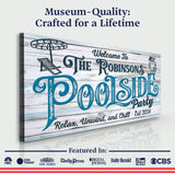 Personalized Pool Party Sign - Tailored Canvases - Flyclothing LLC