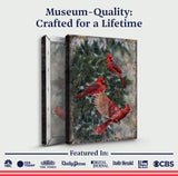 Vintage Cardinal Christmas Wall Art II - Tailored Canvases - Flyclothing LLC