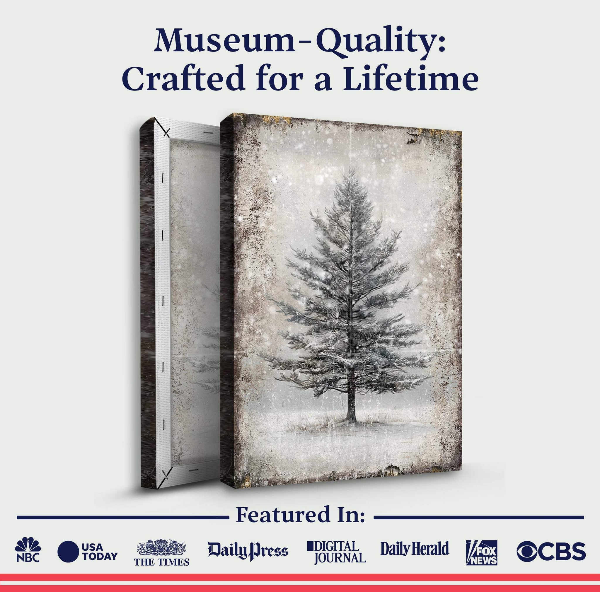 Vintage Christmas Tree Wall Art VII - Tailored Canvases - Flyclothing LLC