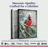 Vintage Cardinal Christmas Wall Art - Tailored Canvases - Flyclothing LLC