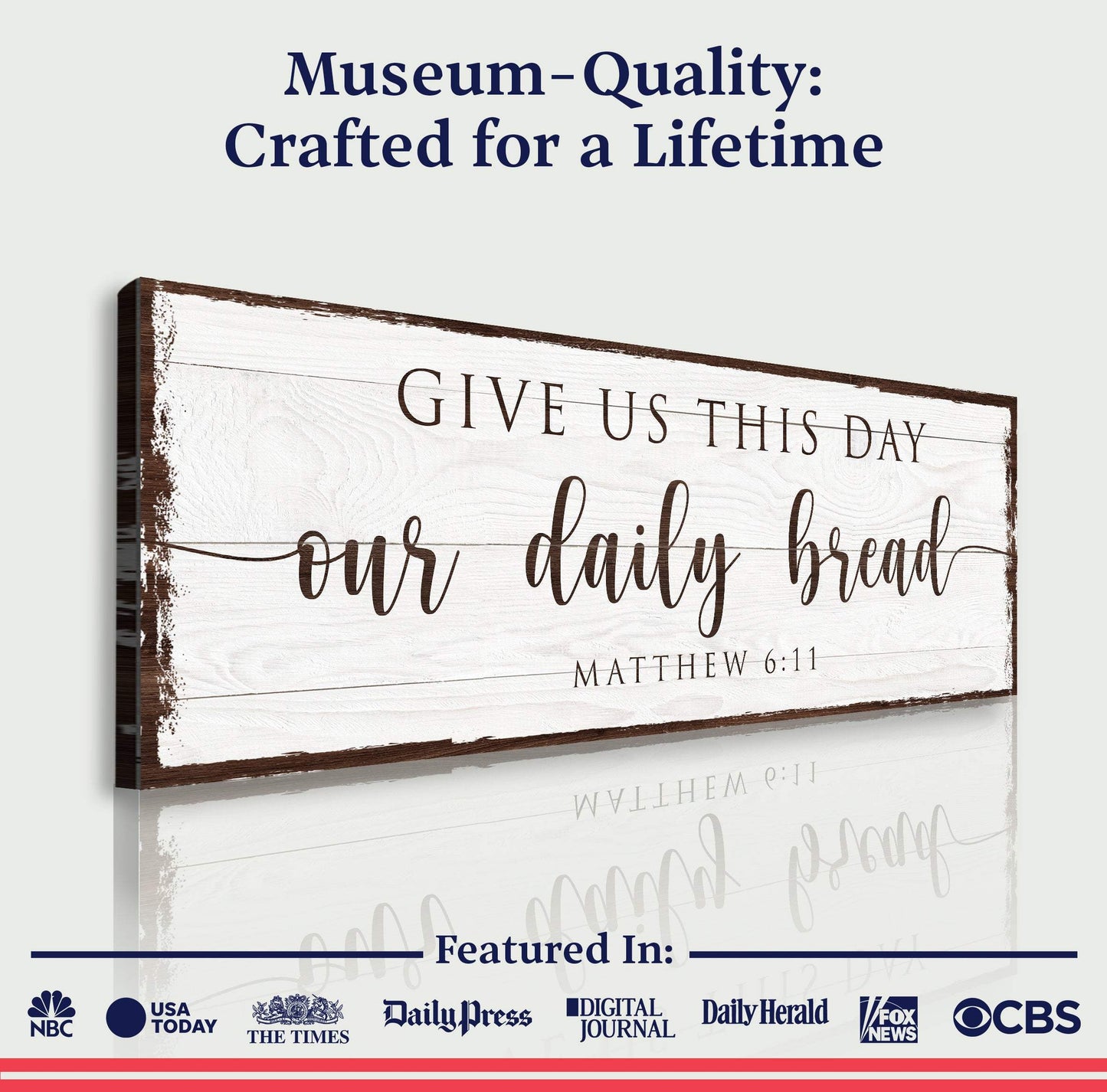 Give Us This Day Our Daily Bread Faith Sign - Tailored Canvases - Flyclothing LLC