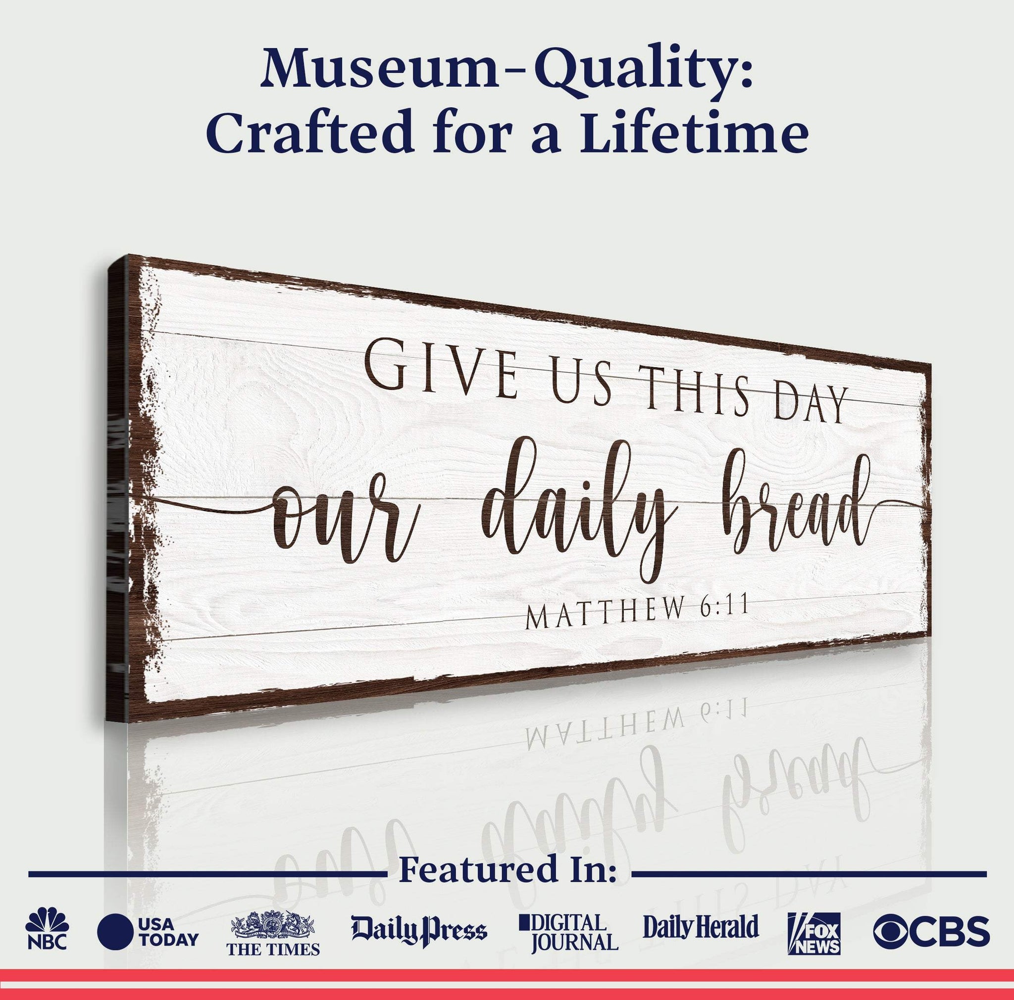 Give Us This Day Our Daily Bread Faith Sign - Tailored Canvases - Flyclothing LLC