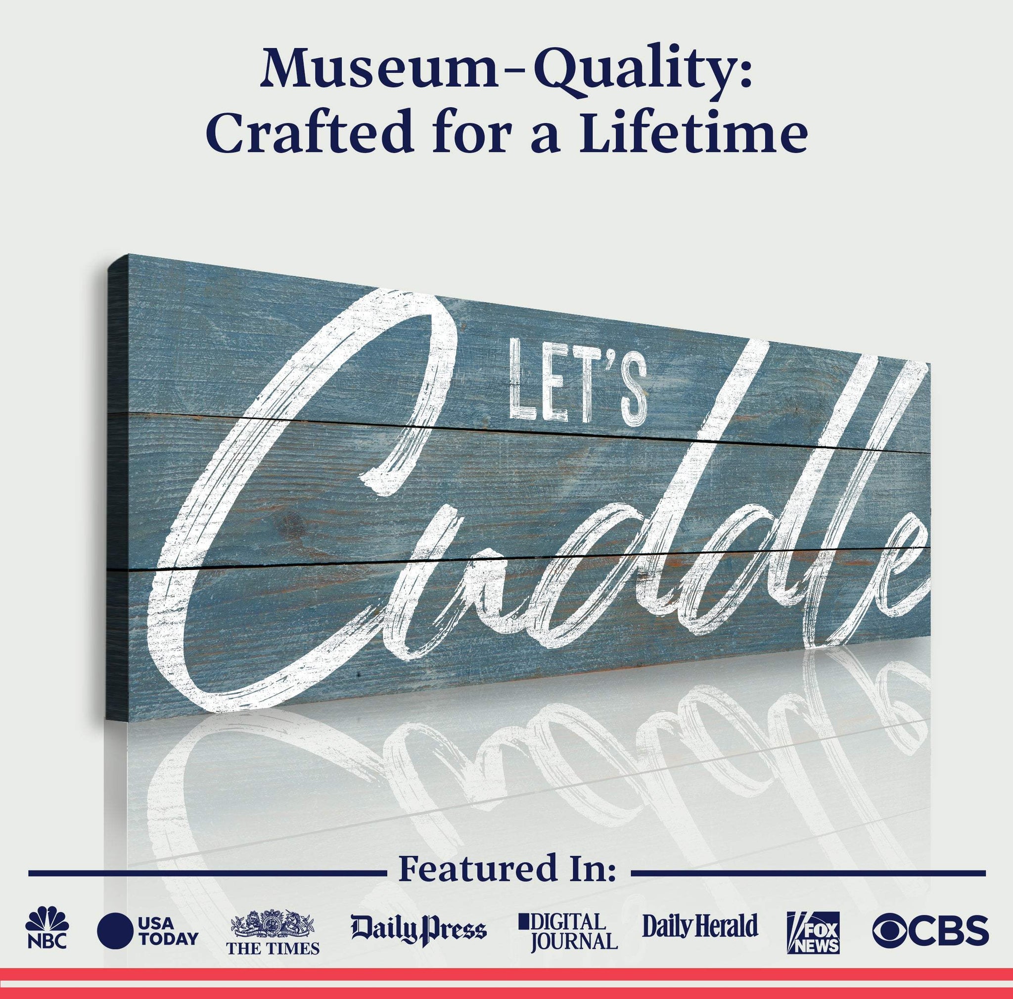 Let's Cuddle Sign - Tailored Canvases - Flyclothing LLC