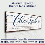 The Definition Of Lake Sign - Tailored Canvases - Flyclothing LLC