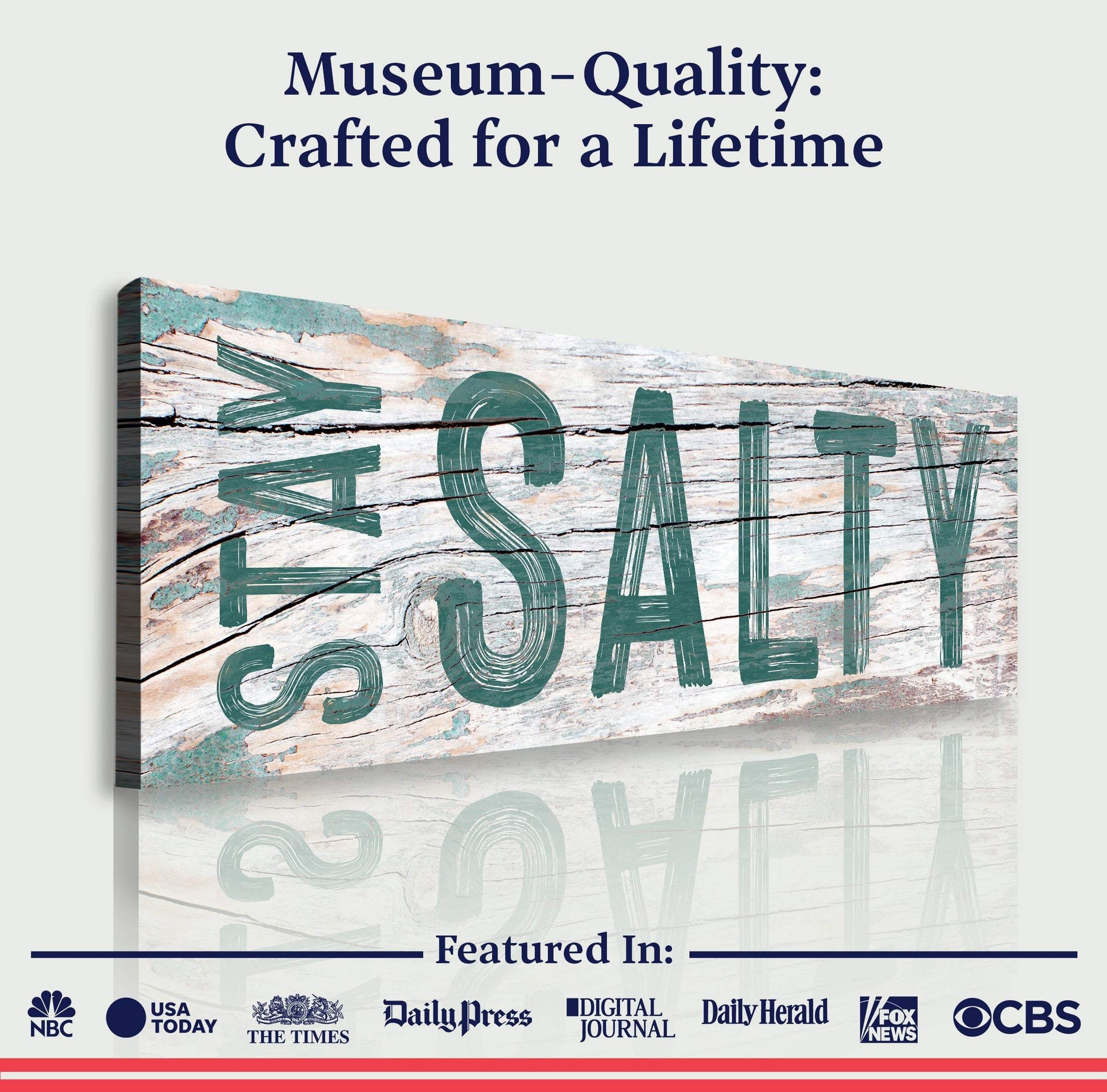 Stay Salty Coastal Sign VI - Tailored Canvases - Flyclothing LLC