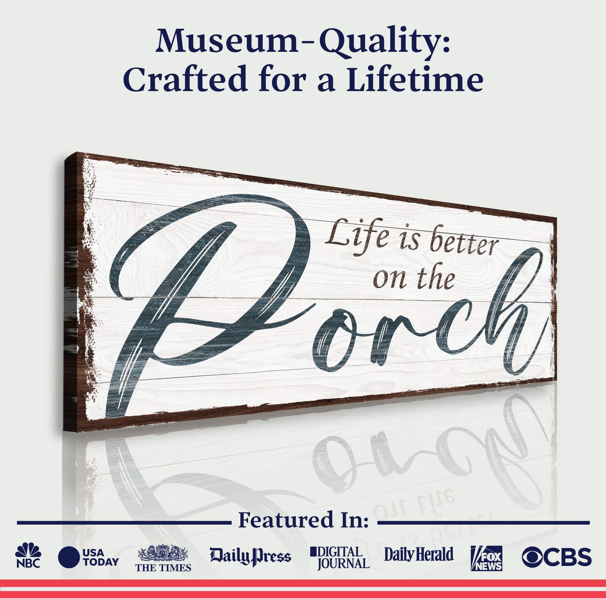 Life Is Better On The Porch Sign II - Tailored Canvases - Flyclothing LLC