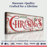 Vintage Merry Christmas Sign III - Tailored Canvases - Flyclothing LLC