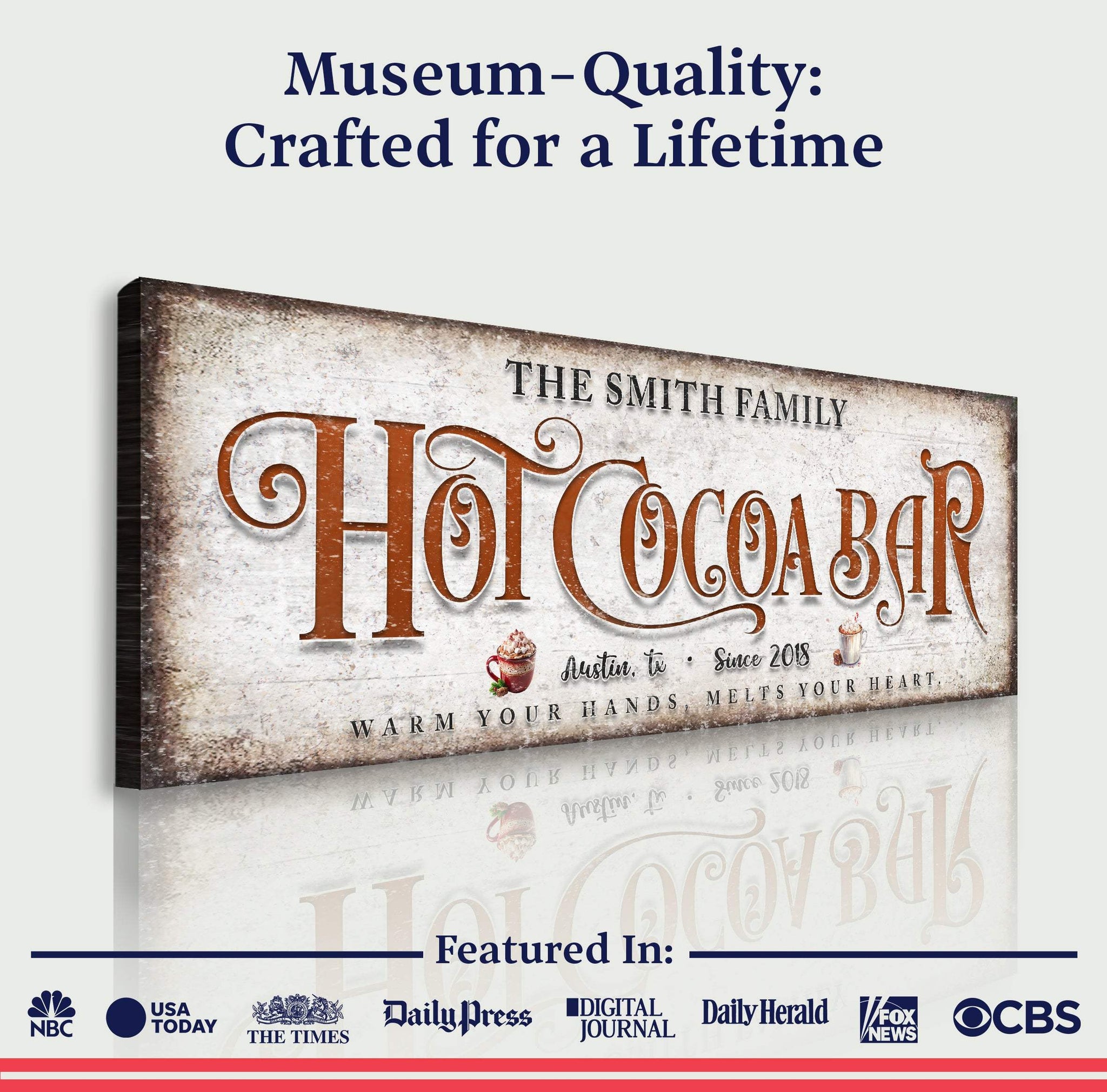 Hot Chocolate Christmas Bar Sign II - Tailored Canvases - Flyclothing LLC