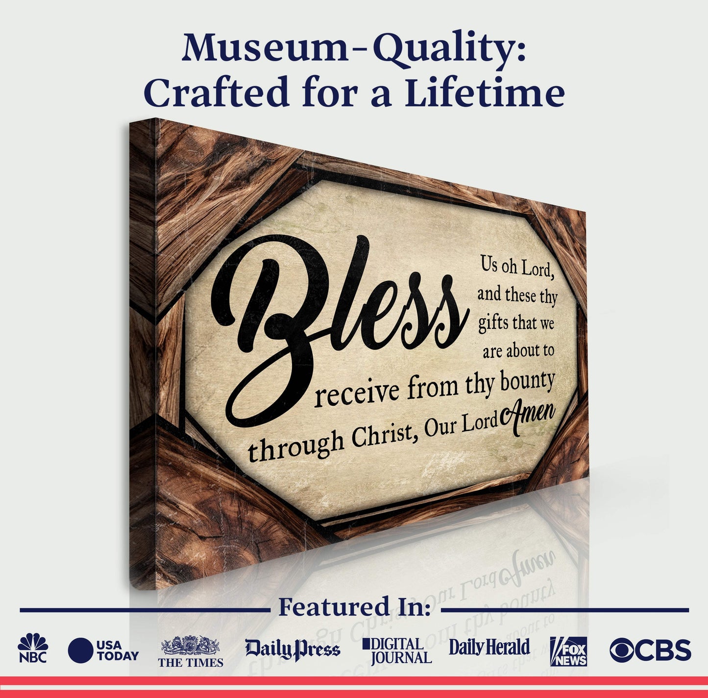 Bless Us Oh Lord Faith Sign II - Tailored Canvases - Flyclothing LLC
